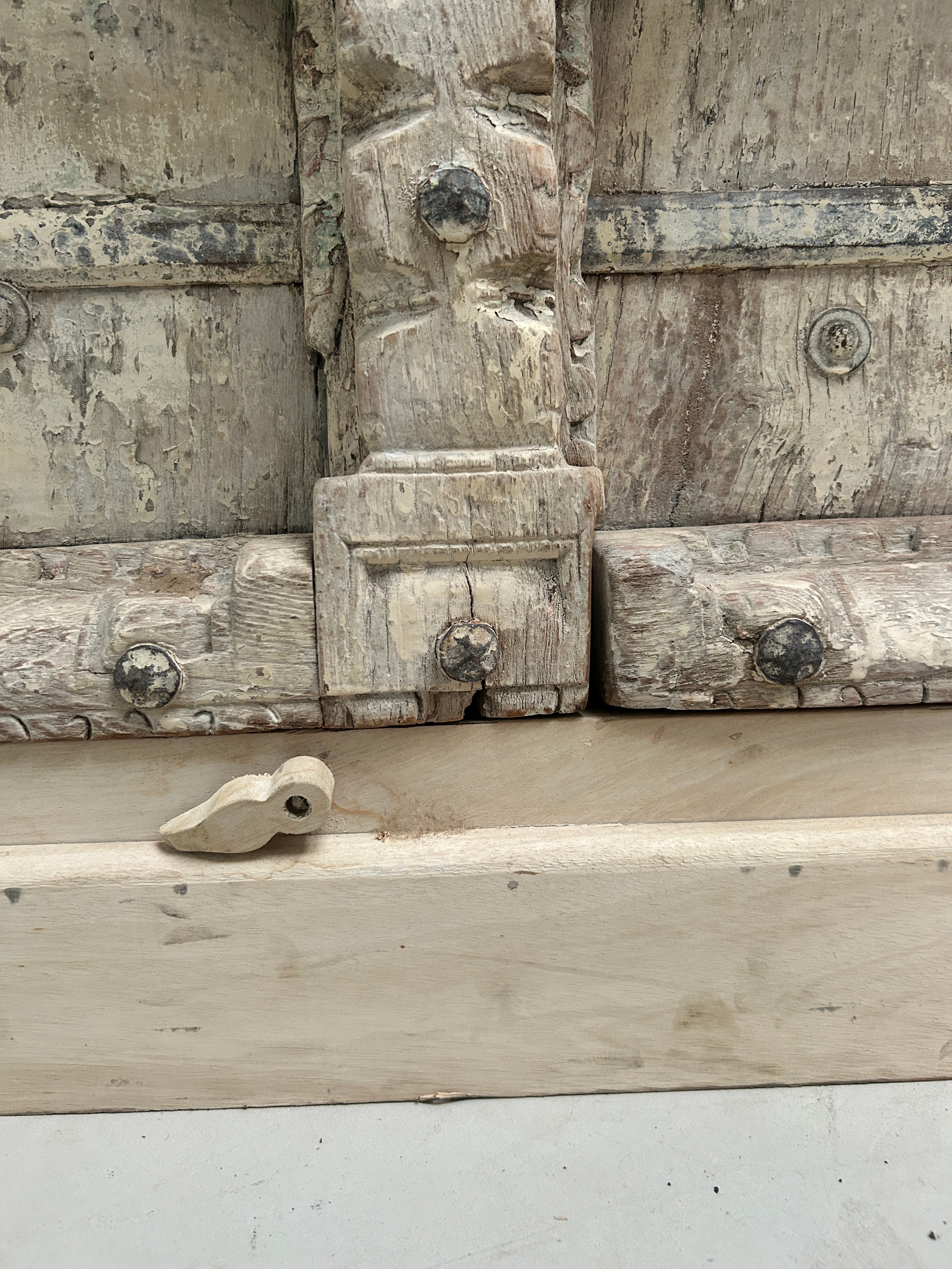 Antique rustic white washed Cupboard | Ayesha