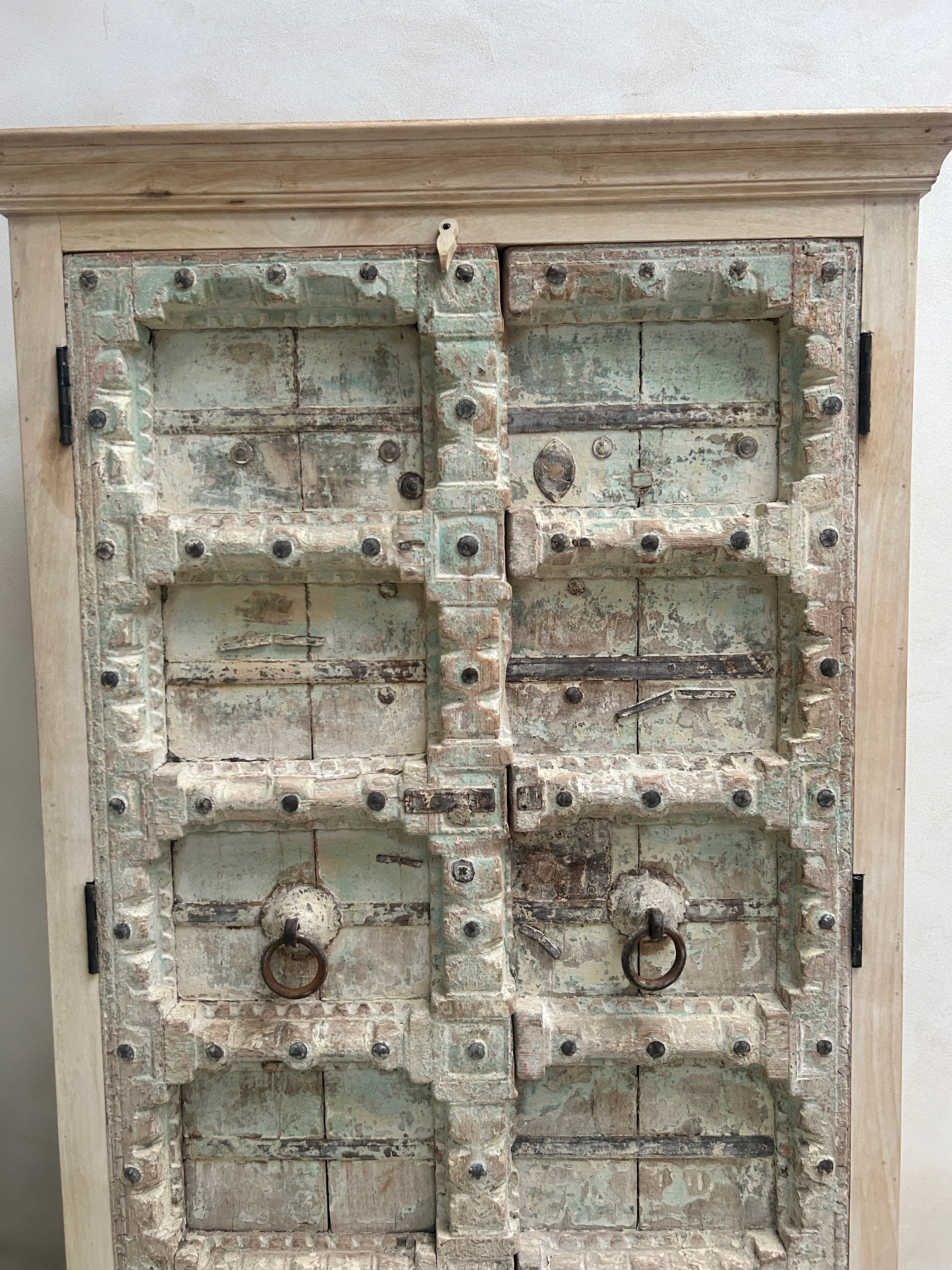 Antique rustic white washed Cupboard | Ayesha