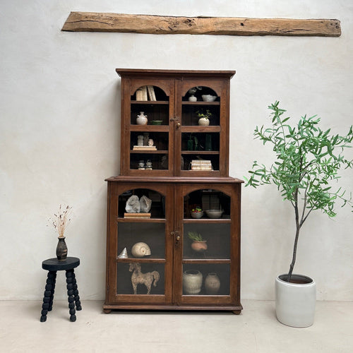 Antique Glazed Wooden Display Cabinet | Charles