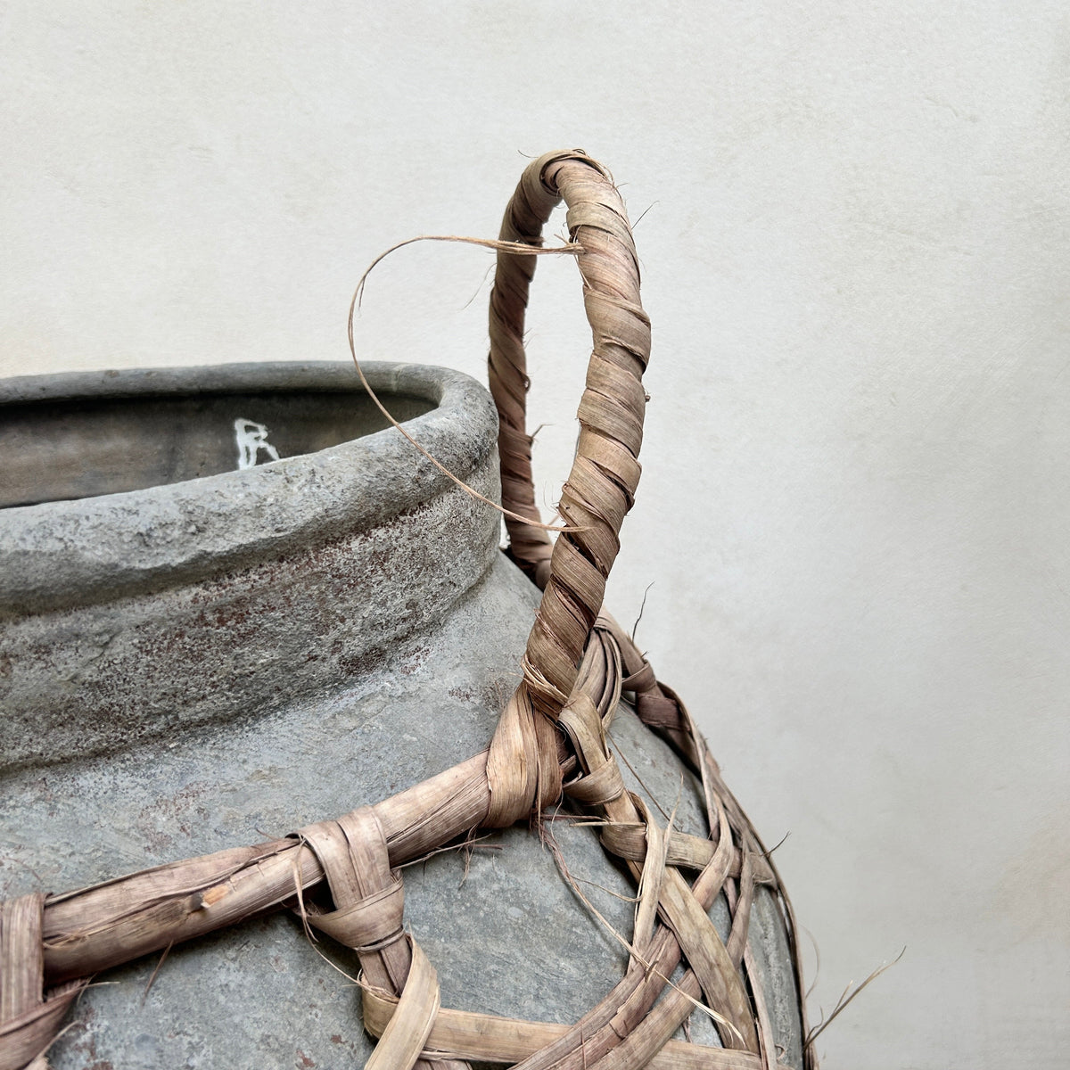 Large clay raffia antique Sabu Sumba water pots