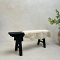 Oriental Antique Wooden Bench | Black