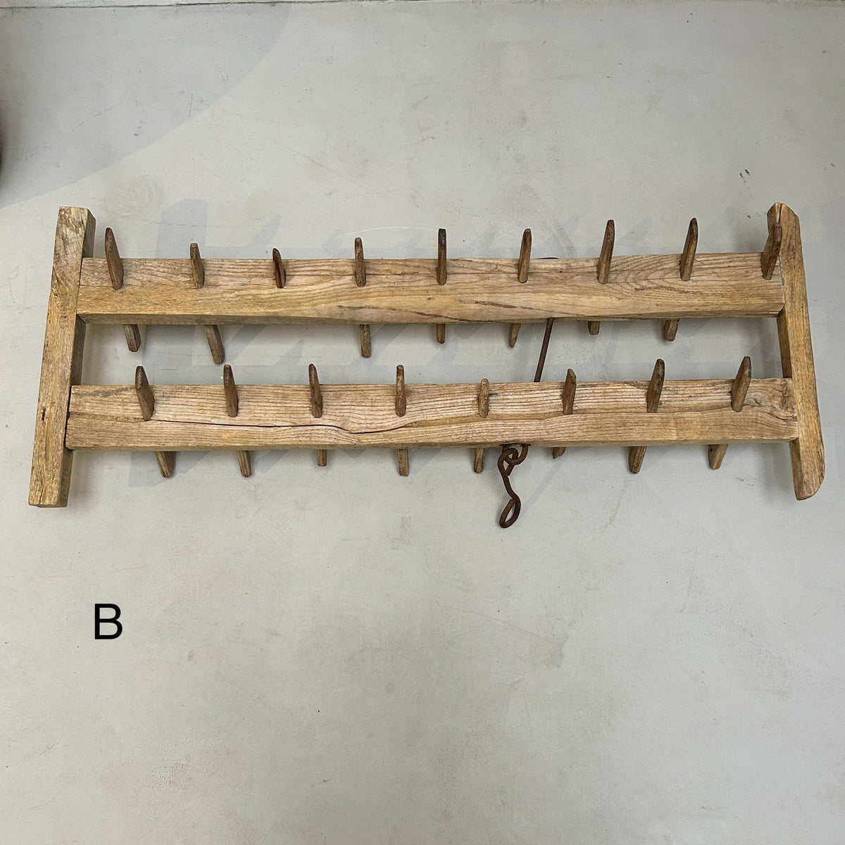 Small Antique Pale Timber Plough